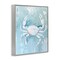 Stupell Industries White Coastal Crab Framed Giclee Wall Art Design by Arlington Prints